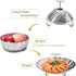 Vegetable Steamer Basket, Stainless Steel Folding Steamer, Insert for Veggie Fish Seafood Cooking, Expandable to Fit Various Size Pot(5.1" to 9")...