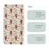 Highland Cow Boho Floral Changing Pad Cover for Baby Girls, Western Farm Animal Retro Flower Diaper Change Table Covers, Soft Stretchy Safe Snug F...