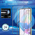 [4+3 Pack Galaxy A55 Screen Protector, 4 Pack Tempered Glass with 3 Pack Camera Lens Protector, High Clarity, Anti-Shatter, Bubble Free for Samsun...