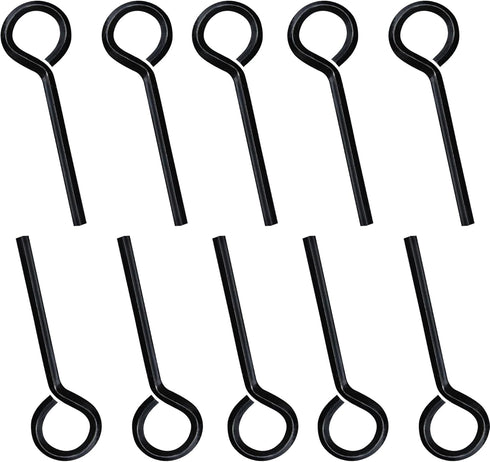 10PCS 5/32” Hex Key Dogging Key with Full Loop, Black Allen Key Ring Wrench Door Key, Solid Metal Six-Edge Screw Driver for Push Bar Panic Exit De...