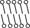 10PCS 5/32” Hex Key Dogging Key with Full Loop, Black Allen Key Ring Wrench Door Key, Solid Metal Six-Edge Screw Driver for Push Bar Panic Exit De...