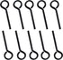 10PCS 5/32” Hex Key Dogging Key with Full Loop, Black Allen Key Ring Wrench Door Key, Solid Metal Six-Edge Screw Driver for Push Bar Panic Exit De...