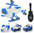 4PCS Take Apart Toys for 3-8 Year Old Boys Construction Toys DIY Assembly Police Car Toy Airplane Toy Motorbike Toy Boys Girls Kids Learning Educa...