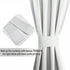 Aquazolax Rod Pocket French Door Curtain Drapes - Blakout Door Panel 25x72-Inch Premium Window Treatment Coverings for Glass Door - 1 Panel, Greyi...