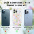 for iPhone 14 Pro Max Case, Cute Colorful Flower Curly Wave Clear Case with Lovely Flower Bracelet Chain for Women Girls Soft TPU Shockproof Prote...