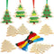 10 pcs Christmas Wooden Cross Stitch Kits Cross Stitch Wood Ornaments Christmas Hanging Decors Craft Christmas Decorations for Christmas Tree Deco...