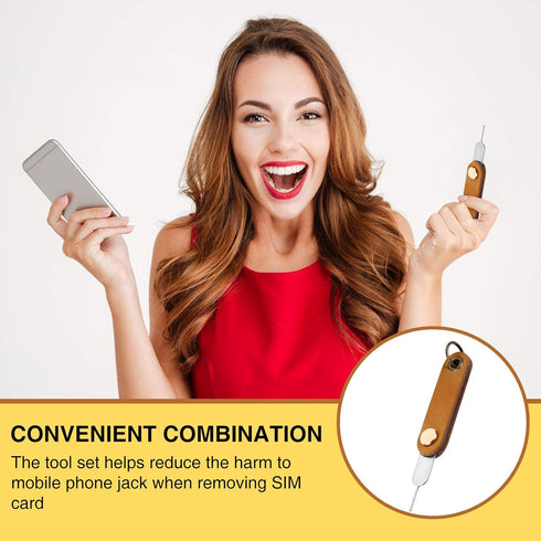 Weewooday 20 Pcs Sim Card Removal Tool Universal Sim Card Pin Card Tray Eject Pin Ejector Tool with 1 Detachable Keychain Charm for Smart Phones a...