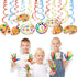 30Ct Art Hanging Swirl Decorations, Sip n Paint Party Supplies, Little Painting Artist Birthday Theme Decor for Boy Girl Kids Baby Shower...