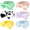 6 Pack Spa Headbands Soft Bowknot Elastic Makeup Headbands Coral Fleece Non-Slip Bow Hair Band for Washing Face Microfiber Facial Skincare Shower ...