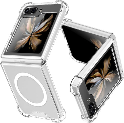 OOK Phone Case for Samsung Galaxy Z Flip 6 2024 (Wireless Charging Compatible) Soft TPU + Hard PC Anti-Scratch Reinforced Corners Shockproof Prote...