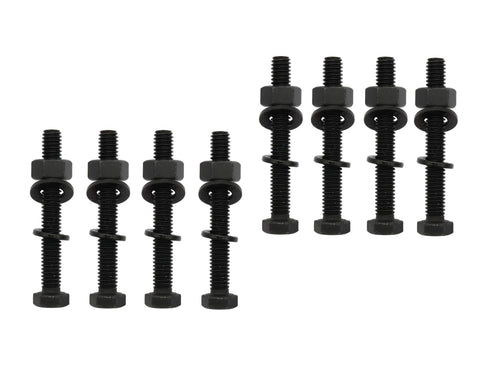 LBY 8 Sets 5/16-18×2-1/2'' Hex Head Screws Bolts(Fully Threaded), Nuts(Heavyd), Flat & Lock Washers Kit, Alloy Steel (Black)...