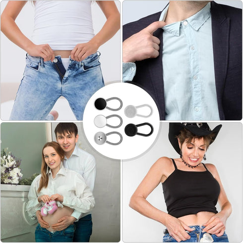 18PCS Collar Extenders Shirt Collar Extenders Pants Button Extender Extender Button Set Collar Button Extender for Mens Dress Shirts Suits Trouser...