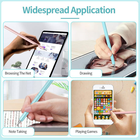 Stylus Pens for Touch Screens(2 Pcs), High Sensitivity Rotatable Stylus Pen for iPad with Hidden Disc Tip for Apple iPad/iPhone/Android/Tablets an...