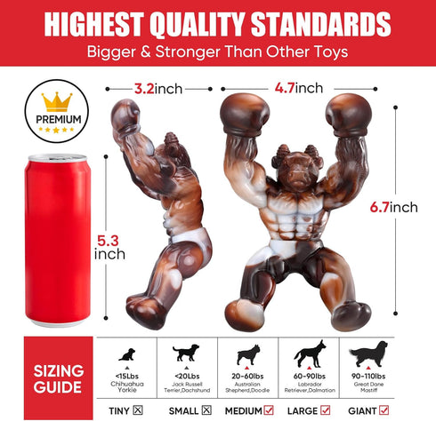 Dog Toys for Aggressive Chewers, Indestructible Dog Toys, Dog Toys for Large Dogs, Almost Indestructible Dog Bones for Small/Medium/Large Dogs, Do...