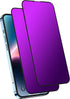 Compatible with iphone 13 Pro and compatible with iphone 14 / 13 Privacy screen protector 2 Pack Gradient Colorful Mirror Tempered Glass anti Blue...