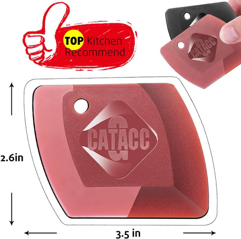 Pan Scrapers Set, 4 Pack Non Scratch Flexible Dish Scraper Tools with Soft Silicone Edge and Hard Plastic Edge for Cleaning Cast Iron Skillets, Co...