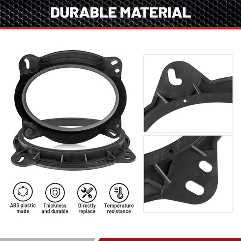 RED WOLF 6X9 Inch Front Door Speaker Adapter W/Speaker Wiring Harness for 2004 Up Toyota 4Runner Camry Highlander, Lexus CT GX LS Install Aftermar...