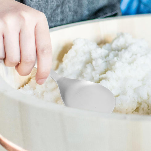 Rice Paddle Spoon Stainless Steel: 2pcs Non Stick Rice Spoon Scooper Spatula Rice Cooker Spoon Serving Spoon Rice Spatula for Rice...