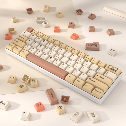 surmen 139 XDA Profile PBT Keycaps 75 Percent, Custom keycaps Dye Sublimation with ISO Keys for 61/68/82/87/108 Mechanical Keyboard (Stamp)...