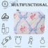 LYDZTION 2Pcs Cute makeup bag Quilted Makeup Bag for Women,Coquette Bow Makeup Bag Cotton Makeup Bag with Purse Pouch Aesthetic Stuff Travel Essen...