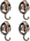 Wreath Cup Hook,Bronze -Plated Plished Super Suction for Shower,Glass Window,Kitchen&Bathroom&Restroom Organization?4Pack...