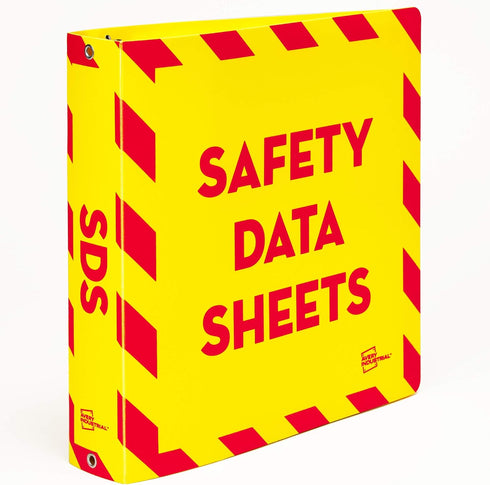 Avery UltraDuty SDS Binder with Chain, 1.5 Inch Slant Rings, Yellow/Red 3 Ring Binder (77711)...