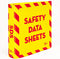 Avery UltraDuty SDS Binder with Chain, 1.5 Inch Slant Rings, Yellow/Red 3 Ring Binder (77711)...