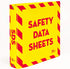 Avery UltraDuty SDS Binder with Chain, 1.5 Inch Slant Rings, Yellow/Red 3 Ring Binder (77711)...