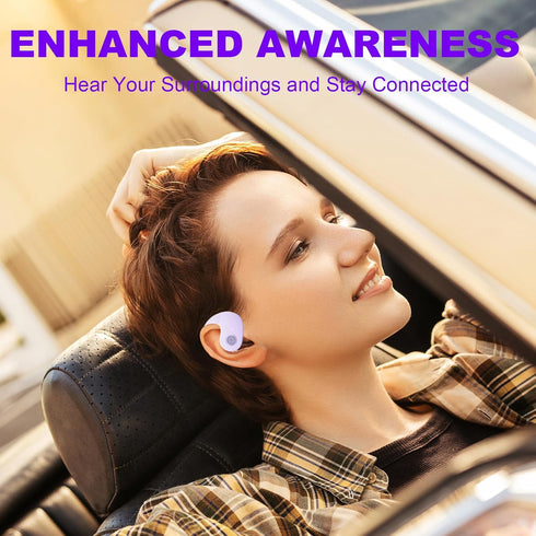 LMQ Open Ear Headphones?with Ear Hook Wireless Bluetooth 5.4 Open Ear Earbuds? Air Conduction Touch Control Wireless Sports Earbuds with Portable ...