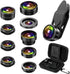 (Newest) Phone Camera Lens, 9 in 1 Lens Kit, Zoom Lens, 0.36X Wide Angle Lens + 0.63X Wide Lens + 15X Macro Lens + 20X Macro Lens + Fisheye Lens +...