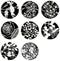 8pcs Mix Flower Stencils Round Shape Hollow Out Painting Stencils Drawing Templates...