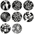 8pcs Mix Flower Stencils Round Shape Hollow Out Painting Stencils Drawing Templates...
