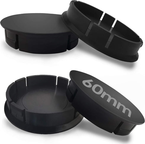 Skino 4 x 60mm Universal Black Car Rims Wheel Center Hub Caps C 0...