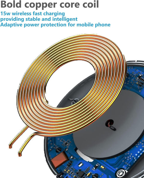 Wireless Charger for Samsung Galaxy S23/S23+/S22/S22+/S21/S20/S20+/S10/S9+/S9/S8/S8+/S7/Note10/Note9/Note8, 15W Wireless Charging Pad with USB-C f...