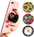 Multi-Function Cell Phone Stand, Sunflower Modern Grey Florals White Daisy Expanding Stand Grip for Smartphones and Tablets (4 Pack)...