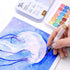 Mont Marte Premium Metallic Watercolor Cake Set, 21 Piece, 18 Colors, 1 Water Brush, 1 Sponge, 4 Mixing Wells...