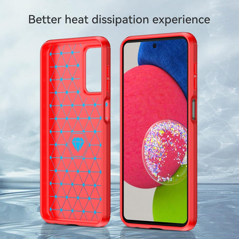 M MAIKZI Cellular Phone Case for Samsung Galaxy A23, Red Brushed TPU, with HD Screen Protector...