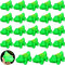 24 Pcs Mini Rubber Crocodile Baby Bath Toys for Girls Boys Luminous Squeaky Alligator Bathtub Toys Glow in The Dark Floating Toys Bulk Light up fo...