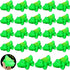 24 Pcs Mini Rubber Crocodile Baby Bath Toys for Girls Boys Luminous Squeaky Alligator Bathtub Toys Glow in The Dark Floating Toys Bulk Light up fo...