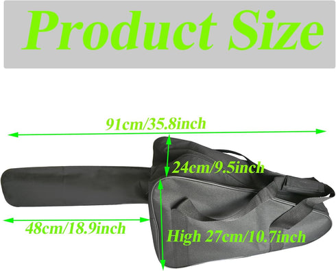 Chainsaw Bag Carrying Case, Heavy Duty Chainsaw Storage Bag with Handle Sticky Strip Portable Protection Chainsaw Waterproof Holder Fit for 12''/1...