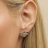 Barzel 18K Gold Plated Enamel Stud with Shimmering Bumble Bee Earrings For Women...