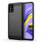 MAIKEZI Soft TPU Slim Fashion Anti-Fingerprint Non-Slip Protective Phone Case Cover for Samsung Galaxy A51 4G (Black Brushed TPU)...
