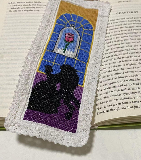12 pieces Princess DIY Cotton Cross Stitch Bookmark,Cotton Edged Book Mark Classical Fairy Princess Counted Cross Stitch kit...