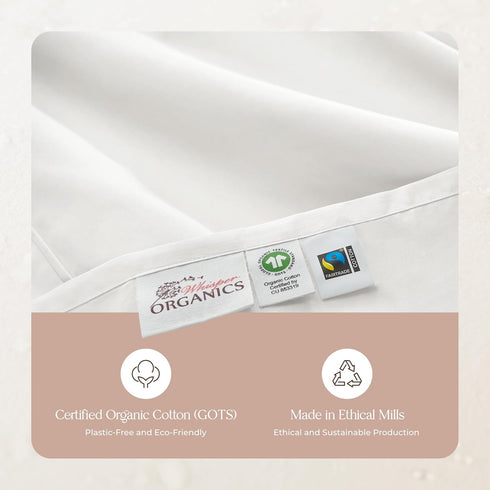 100% Organic Cotton Pillow Cases Queen Size Set of 2-100% Cotton Pillowcases GOTS Certified 300 Thread Count - Naturally Cooling Comfortable Breat...