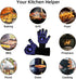 BBQ Fireproof Gloves, Grill Cut-Resistant Gloves 1472°F Heat Resistant Gloves, Non-Slip Silicone Oven Gloves, Kitchen Safe Cooking Gloves for Oven...