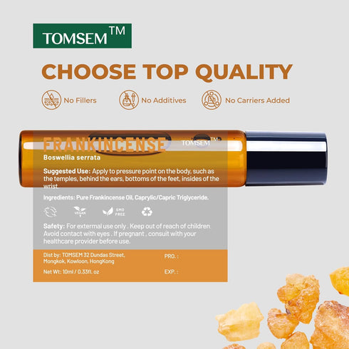 Spanish Premium Frankincense Oil Roll On – 100% Pure & Natural Frankincense Essential Oils - Versatile Aromatherapy for Mind, Body & Skin...