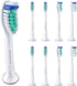 toothbrush heads hard compatible with Philips Sonicare toothbrush heads - replacement heads - hard brush heads - intense cleaning - White - HX7038...
