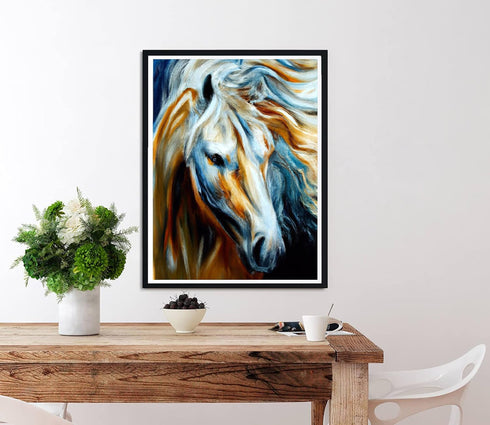 Diymood Painting Acrylic Paint by Number Kits for Students Beginner, DIY Oil Painting Horse Oil Painting Drawing Wall Home Decor 16x20inch...