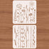 BENECREAT 2Pcs Wildflower Stencils, 12x12inch Tall Flower Weeds Tree Plants PET Painting Templates Drawing Stencils for Scrapbooking, Floor Furnit...