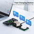 3 in 1 Wireless Charging Station with 20W USB C Power Adapter for iPhone 15/14/13 Series,Magnetic Mag-Safe Foldable Travel Charger Stand Pad for M...